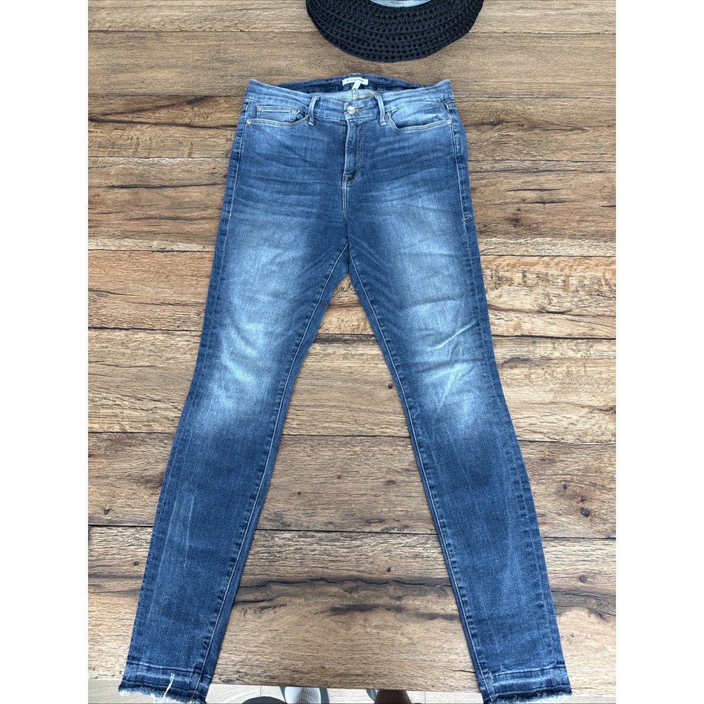 Good American Women's Jeans Size 12/31 Stretch Mid-Rise Skinny